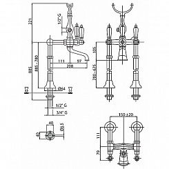 Cezares Смеситель напольный FIRST-VDP-01-M для ванны – фотография-2